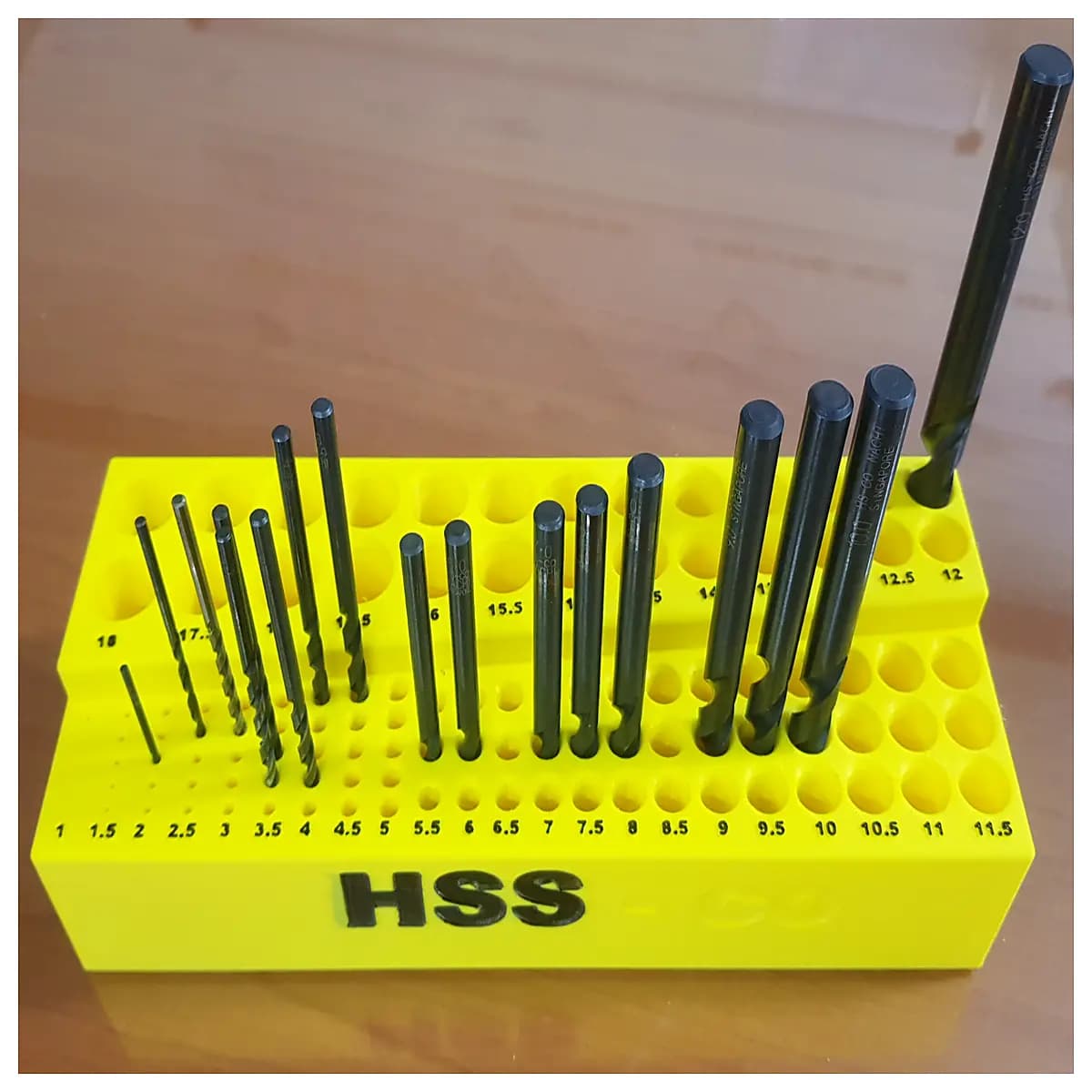 metric step drill bit organizer rack 118mm 01mm storage holder for twist drills bits box case