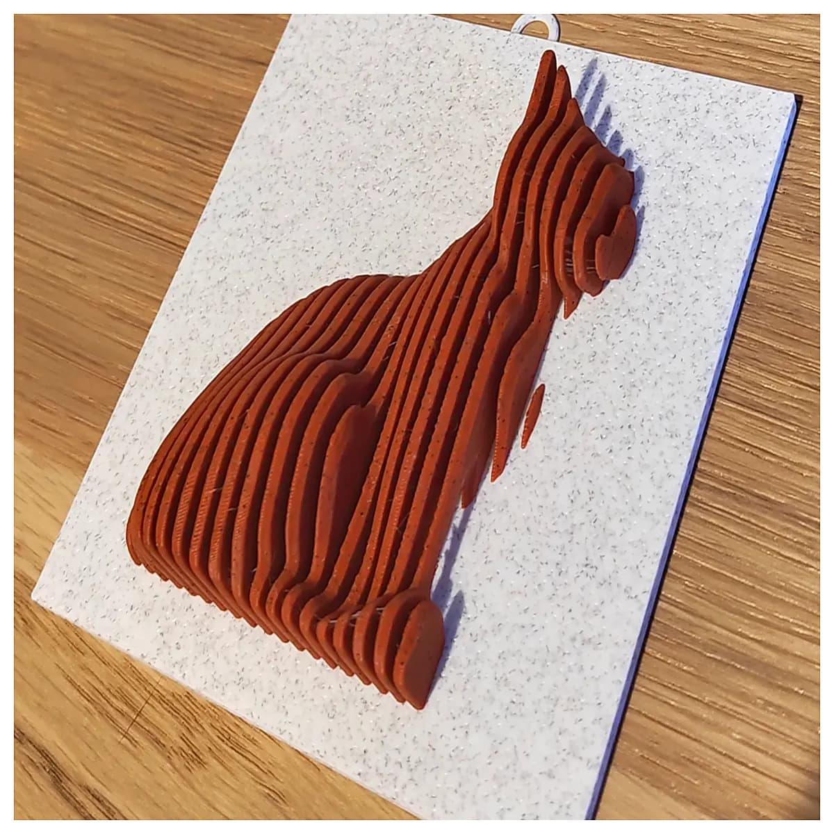 layered cat wall sculpture home decor modern animal art piece living room office accent wall decor