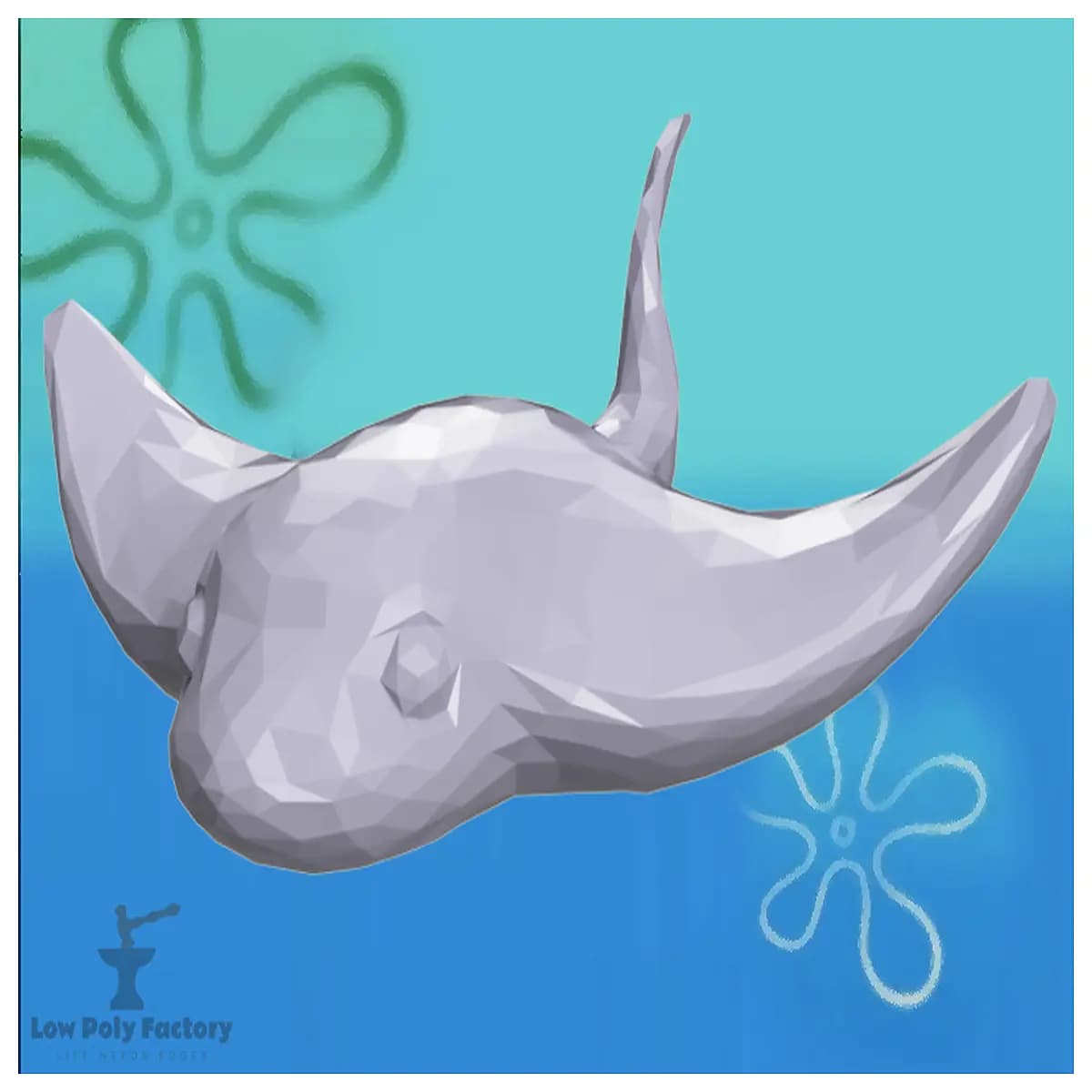 low poly fish blender gltf glb cartoon animal character game