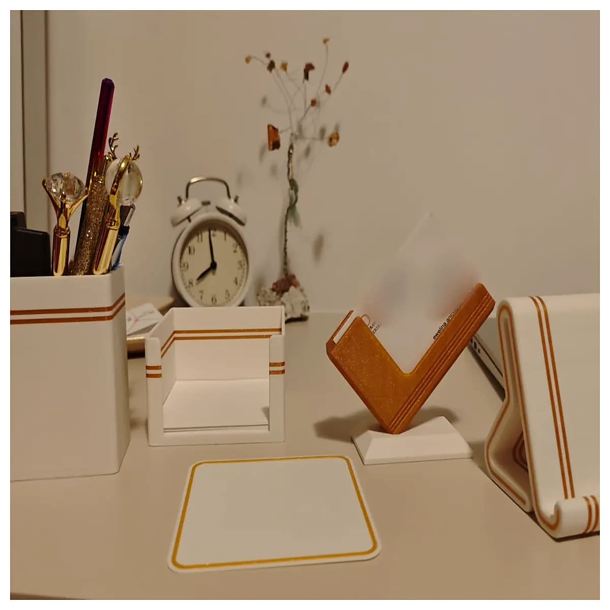 desktop organizer set v2 desk accessories storage office desk caddy with compartments modern workspace organizer aesthetic desk setup essentials