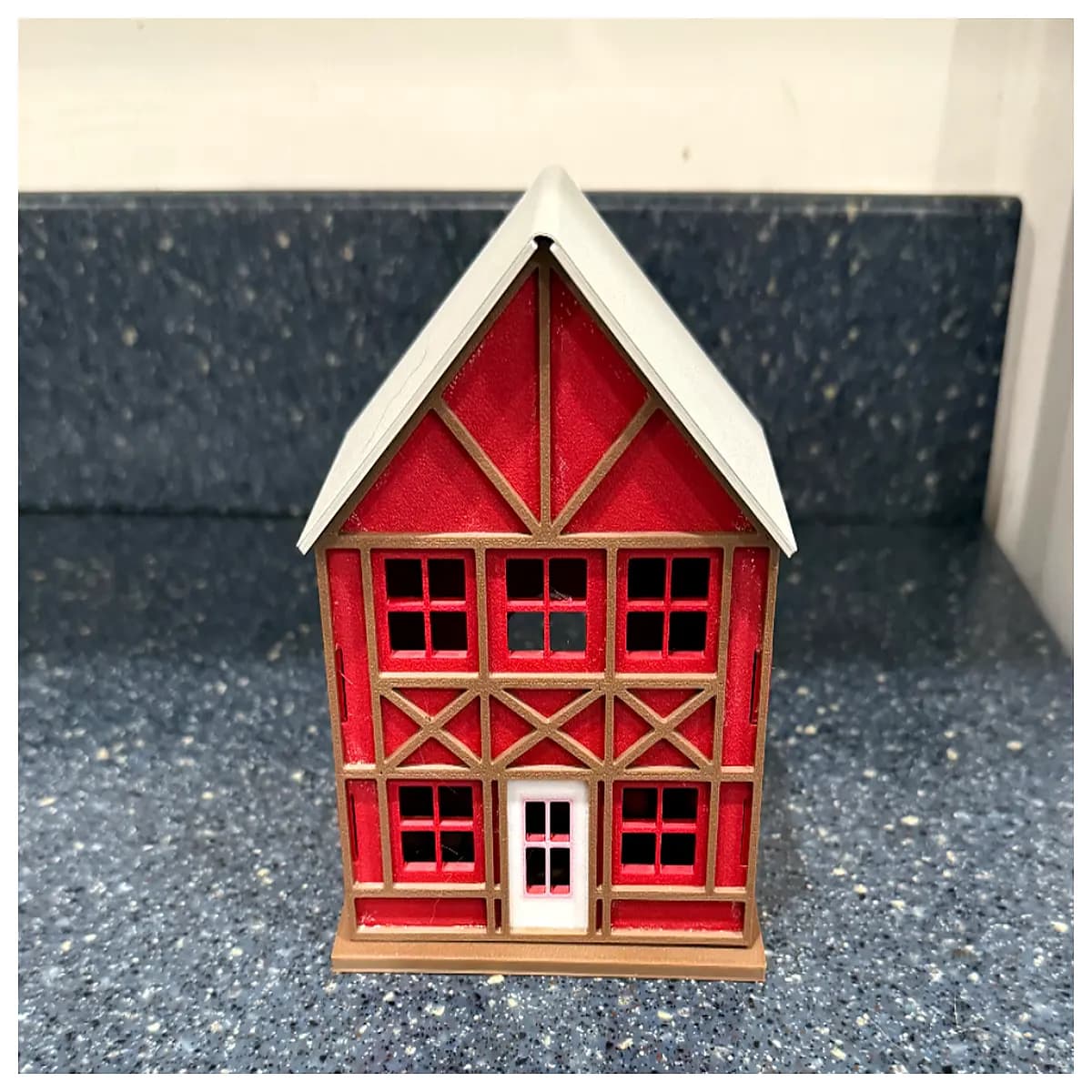 miniature christmas village house b scale diy holiday decor