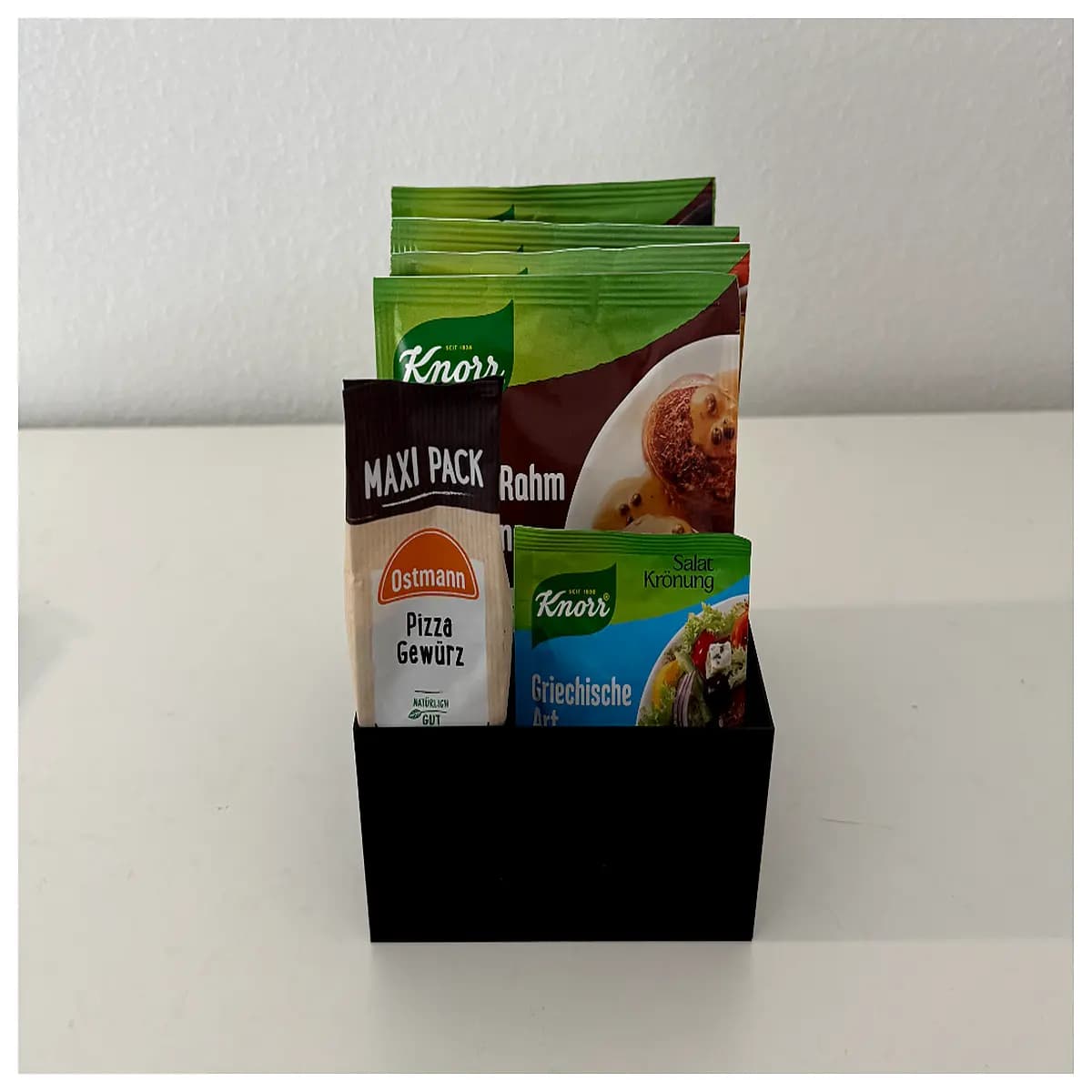 meijikangbao small bag holder 3 large 1 small organizer desktop storage rack for snacks packets