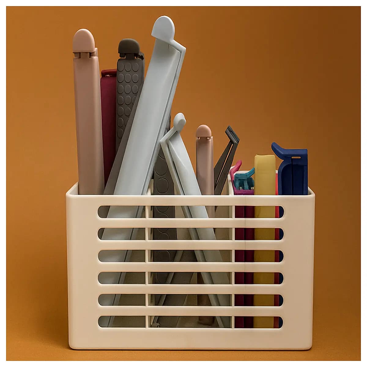 multi purpose organizer for kitchen cabinets and bathroom vanity versatile storage for cosmetics utensils and small items space saving container