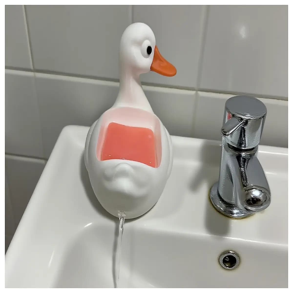 cute duck soap dish holder bathroom accessories waterproof non slip plastic tray organizer