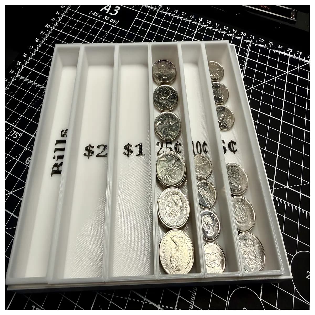 canada small change coin organizer box home desk storage container money sorter