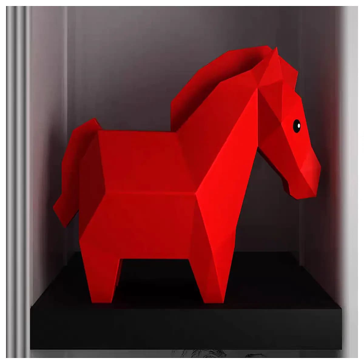 red horse statue home decor lucky charm wealth prosperity feng shui office desk ornament business success