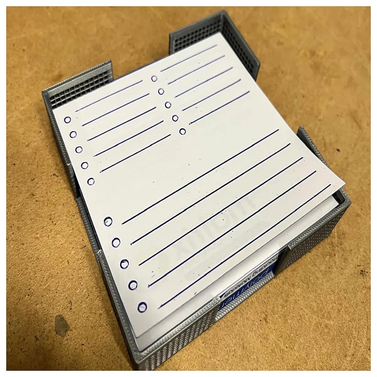 sticky note holder with templates desk organizer for notes paper clip holder office supplies for sticky pads memo pad clip with 2 stencils