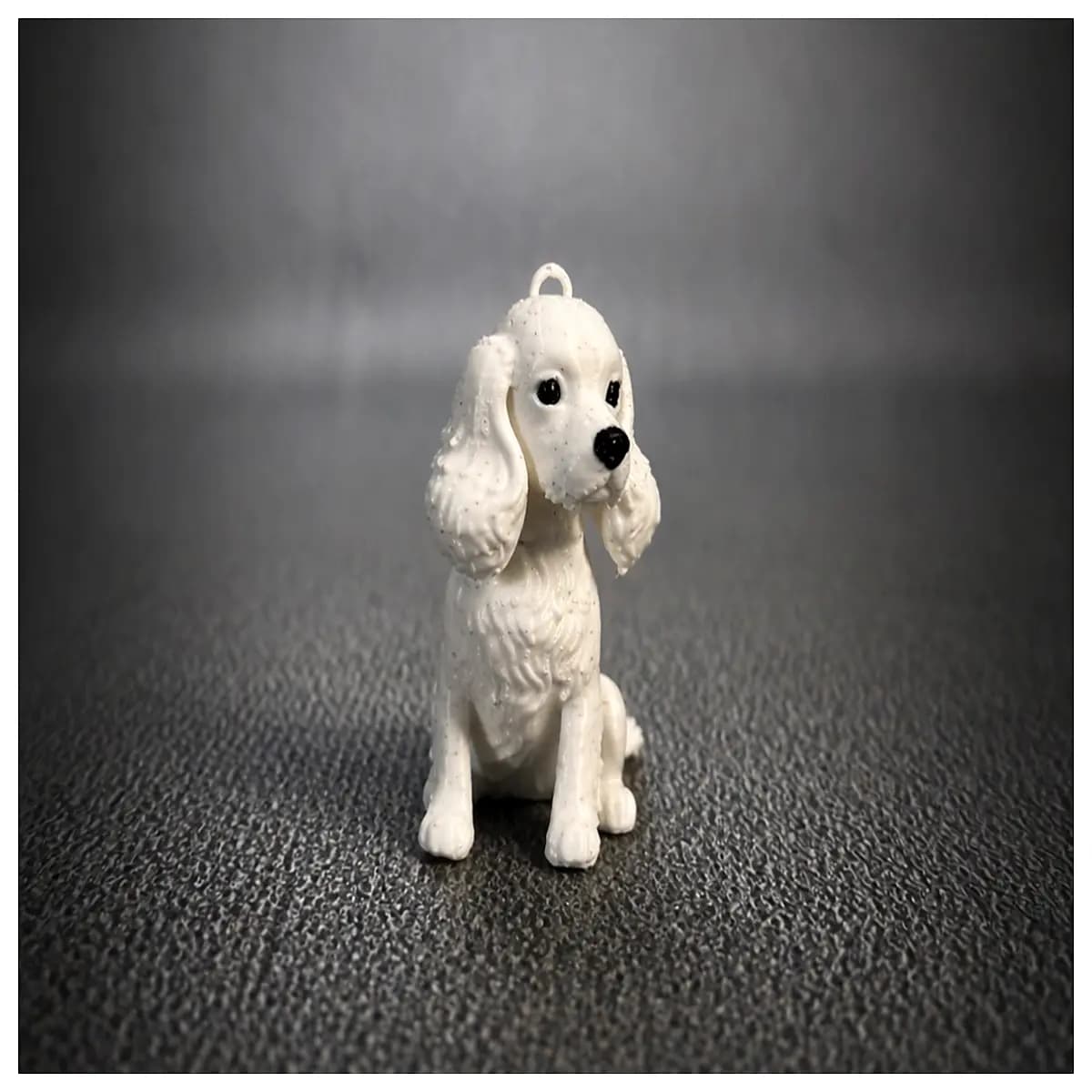 cute cocker spaniel keychain dog lover gift soft plush animal key ring bag charm accessory