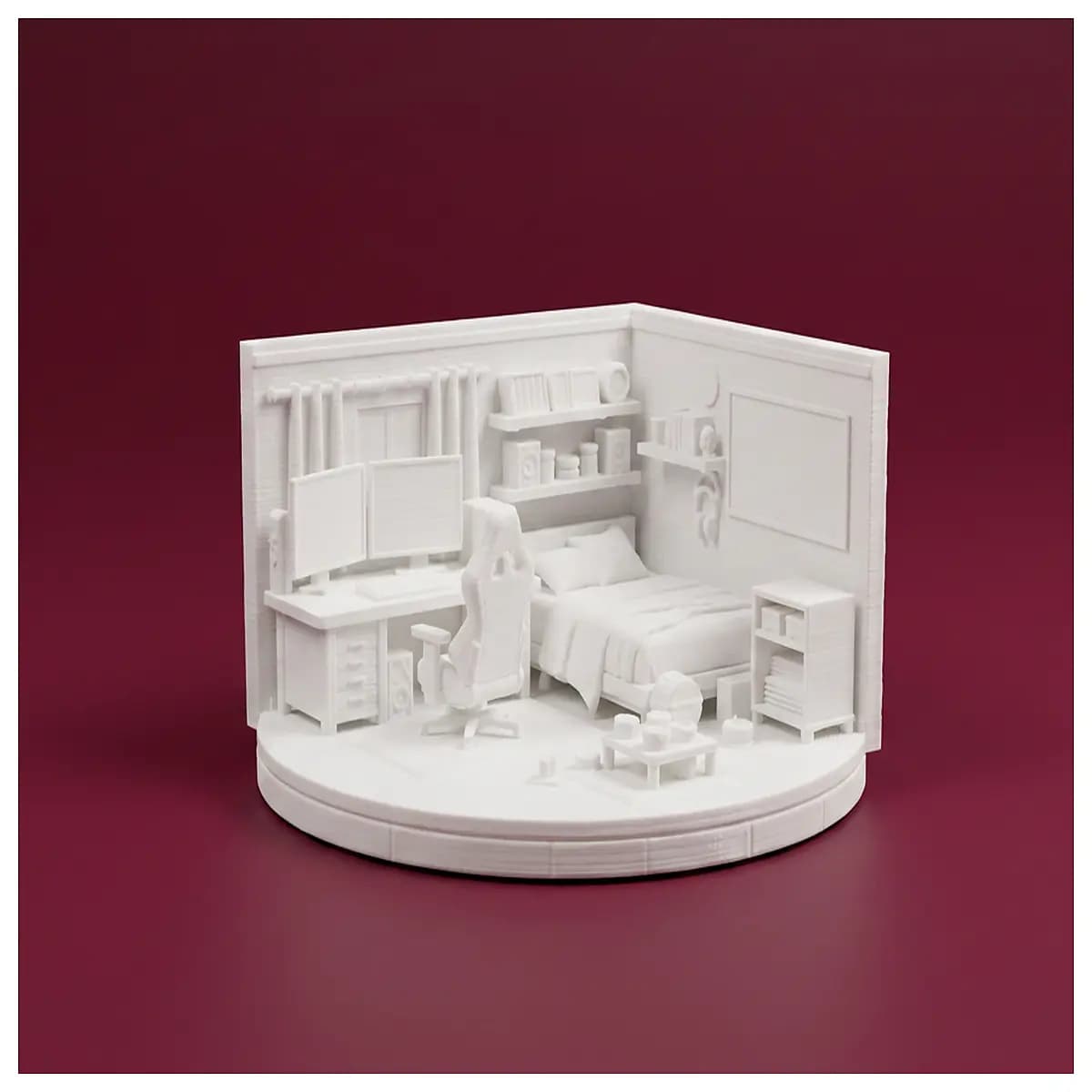miniature bedroom diorama for gamers detailed indoor room collectible desk decor realistic tiny house scene