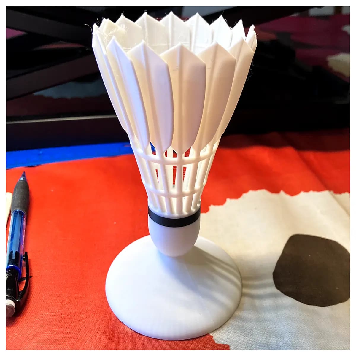 badminton racket pen holder desk organizer sports theme stationery container office supplies racket shaped storage