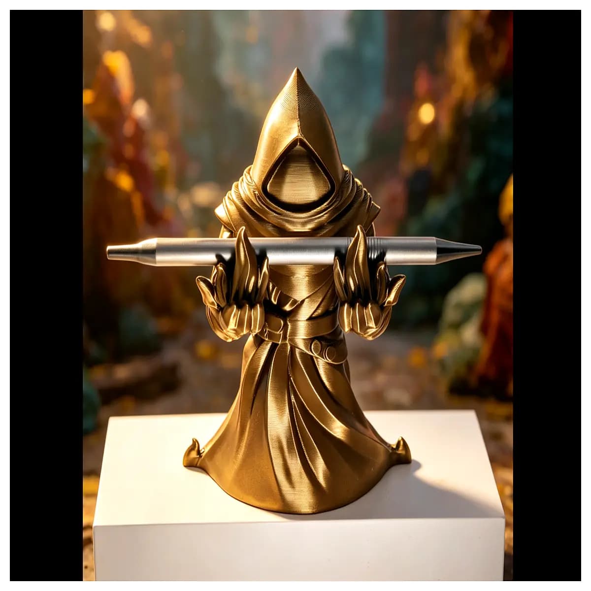 flame monk pen rest holder desk organizer ceramic calligraphy brush chinese zen study decor gift