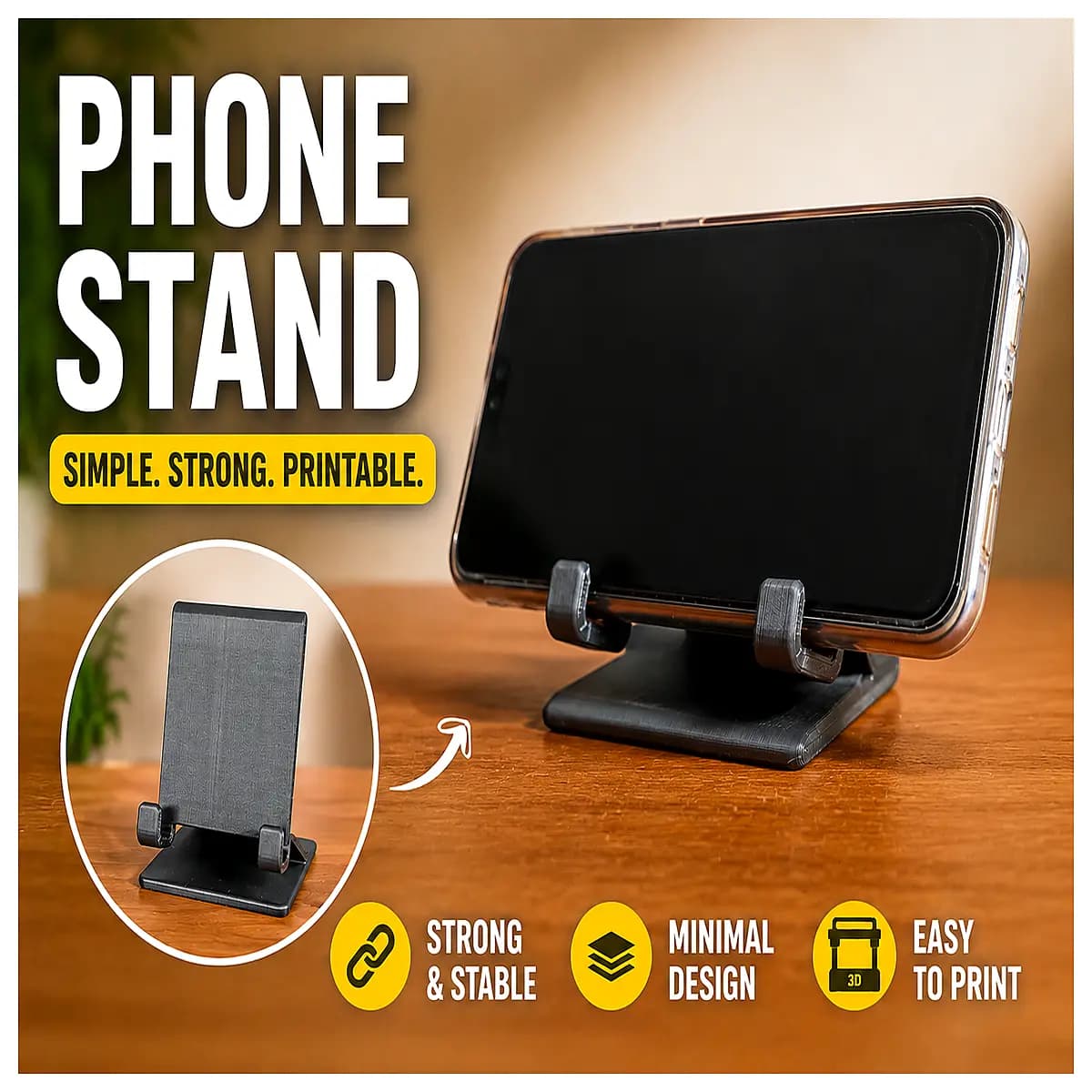 sturdy phone holder for printing shop custom desktop mount durable mobile phone cradle office accessories