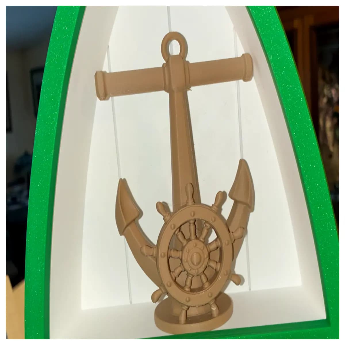 nautical wall decor anchor with wheel maritime home accessories vintage ship steering wheel art living room office