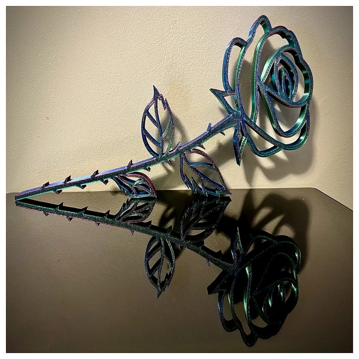 rose gold desk sculpture aesthetic home office decor romantic bedroom vanity art piece her