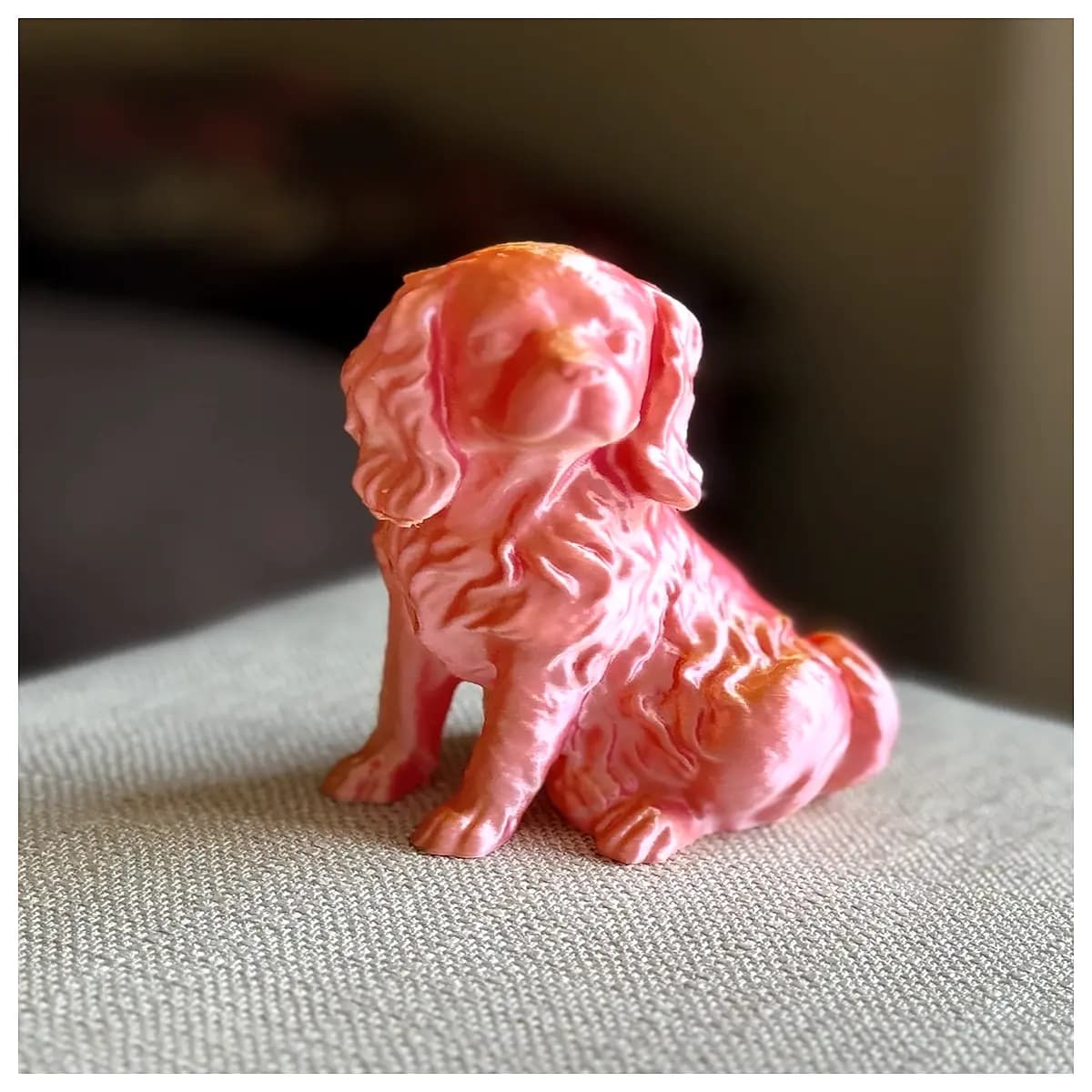 sitting dog statue photogrammetry scan high poly mesh for printing game