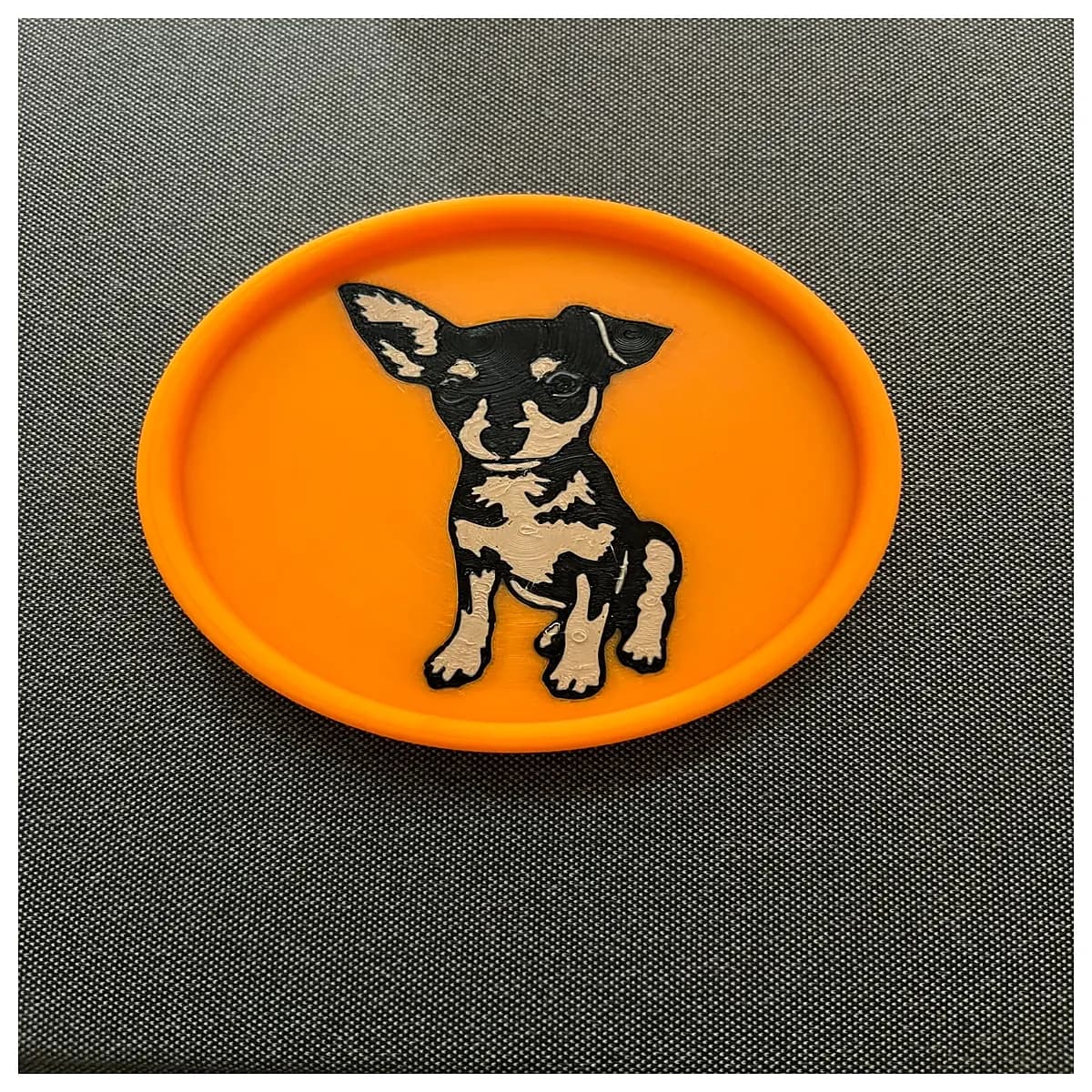 cute chiweenie dog coaster set resin animal art home decor non slip drink mat for coffee table funny pet lover gift protective surface pad