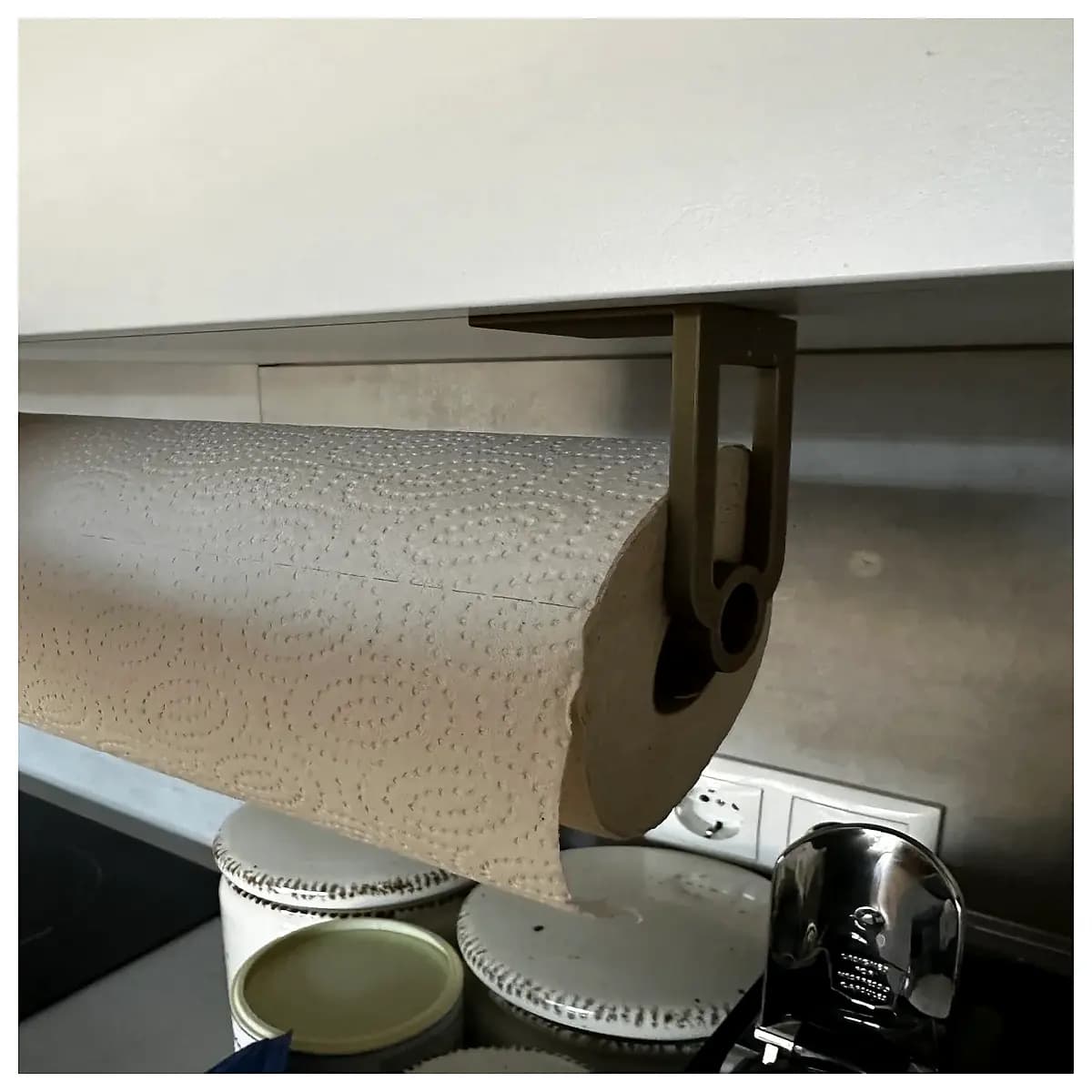 clamp on paper towel holder under cabinet 16mm thickness duty kitchen organizer roll dispenser mount