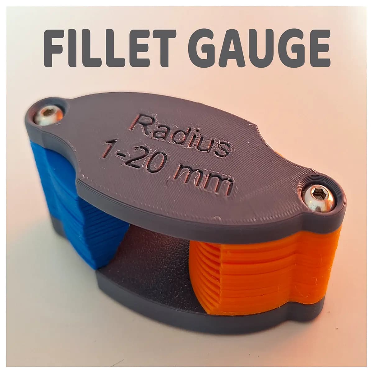 radius gauge set 1 20mm convex concave fillet tool measuring instrument for metal woodworking cnc