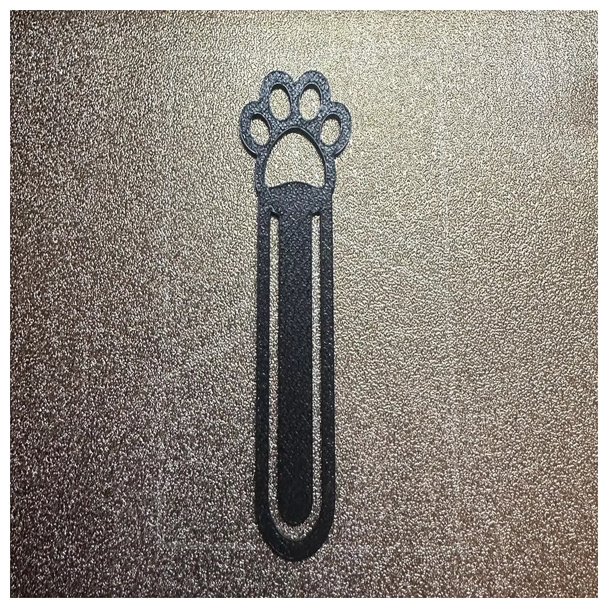 cute dog paw bookmark metal dog lover gift reading accessory animal print page marker