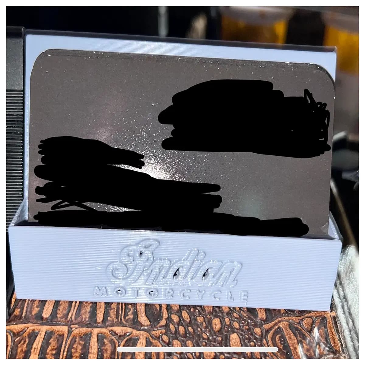promotional business card holder desk organizer acrylic nameplate rack for marketing events trade show giveaway