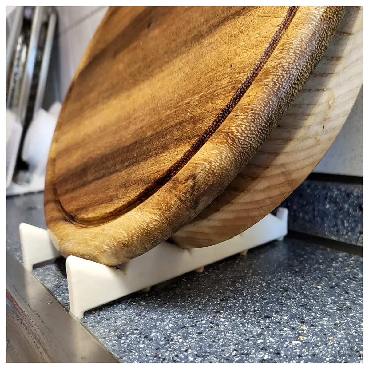 kitchen cutting board holder rack organizer for counter storage wooden plastic duty