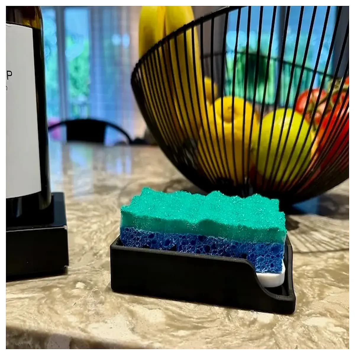 duty kitchen sponge holder rack non slip dish soap dispenser for sink counter organizer bathroom