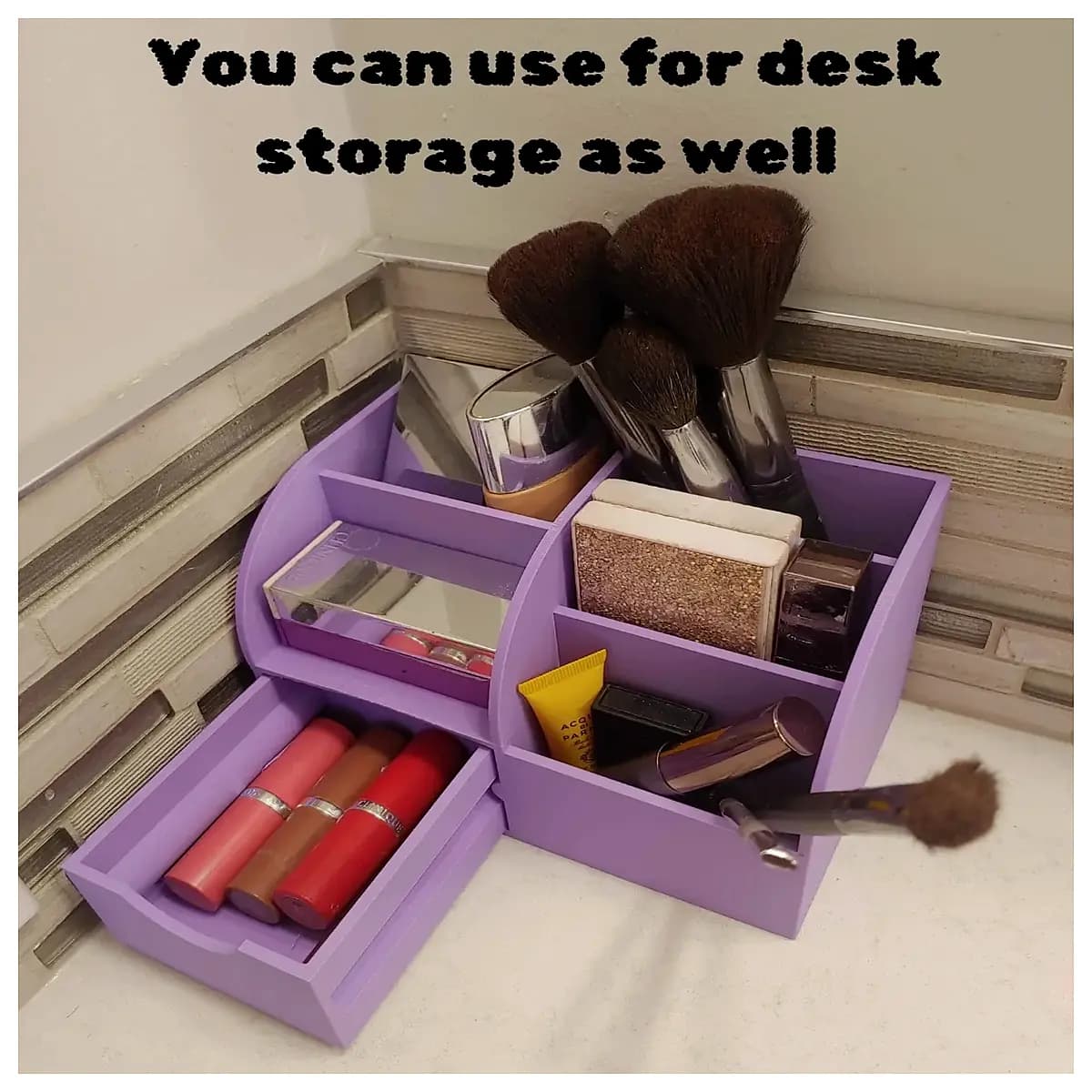 multi purpose organizer box desktop storage for office supplies cables accessories home kitchen counter tidy container