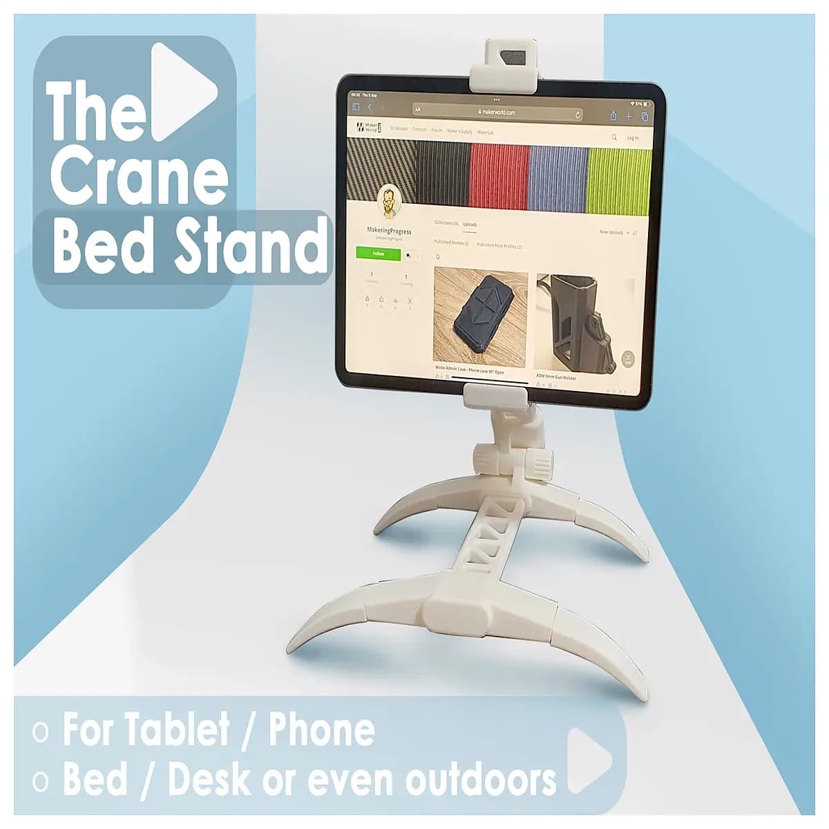 adjustable tablet holder for bed nightstand universal phone for reading bedside device mount hands tablet cradle for couch flexible arm phone hol