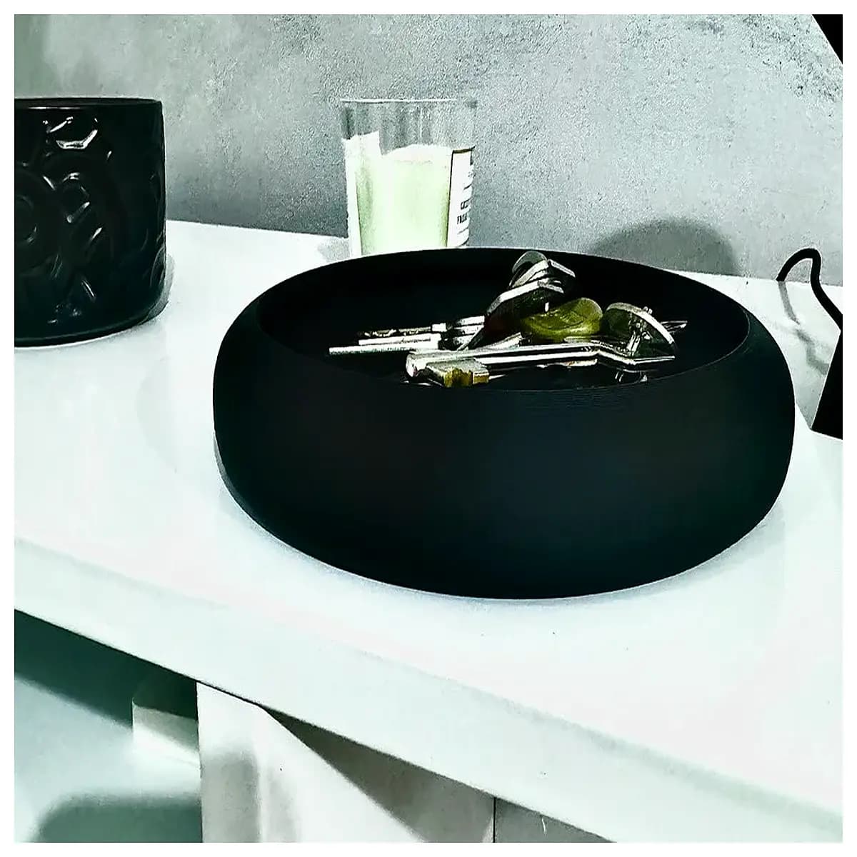 modern minimalist key and coin catcher bowl for entryway table small metal trinket dish for organizing keys change and jewelry drop