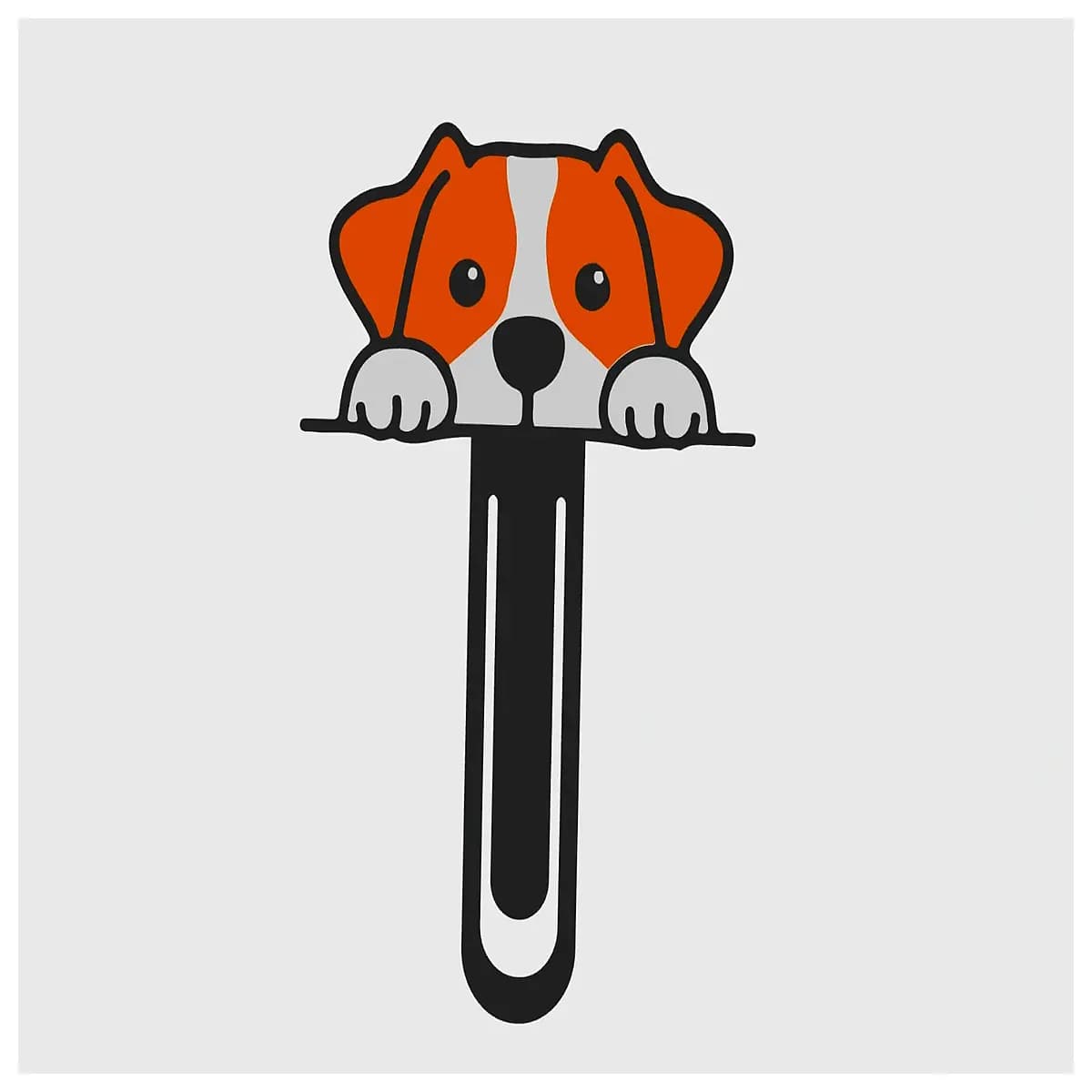 cute puppy bookmark shy curious dog lover gift reading accessory