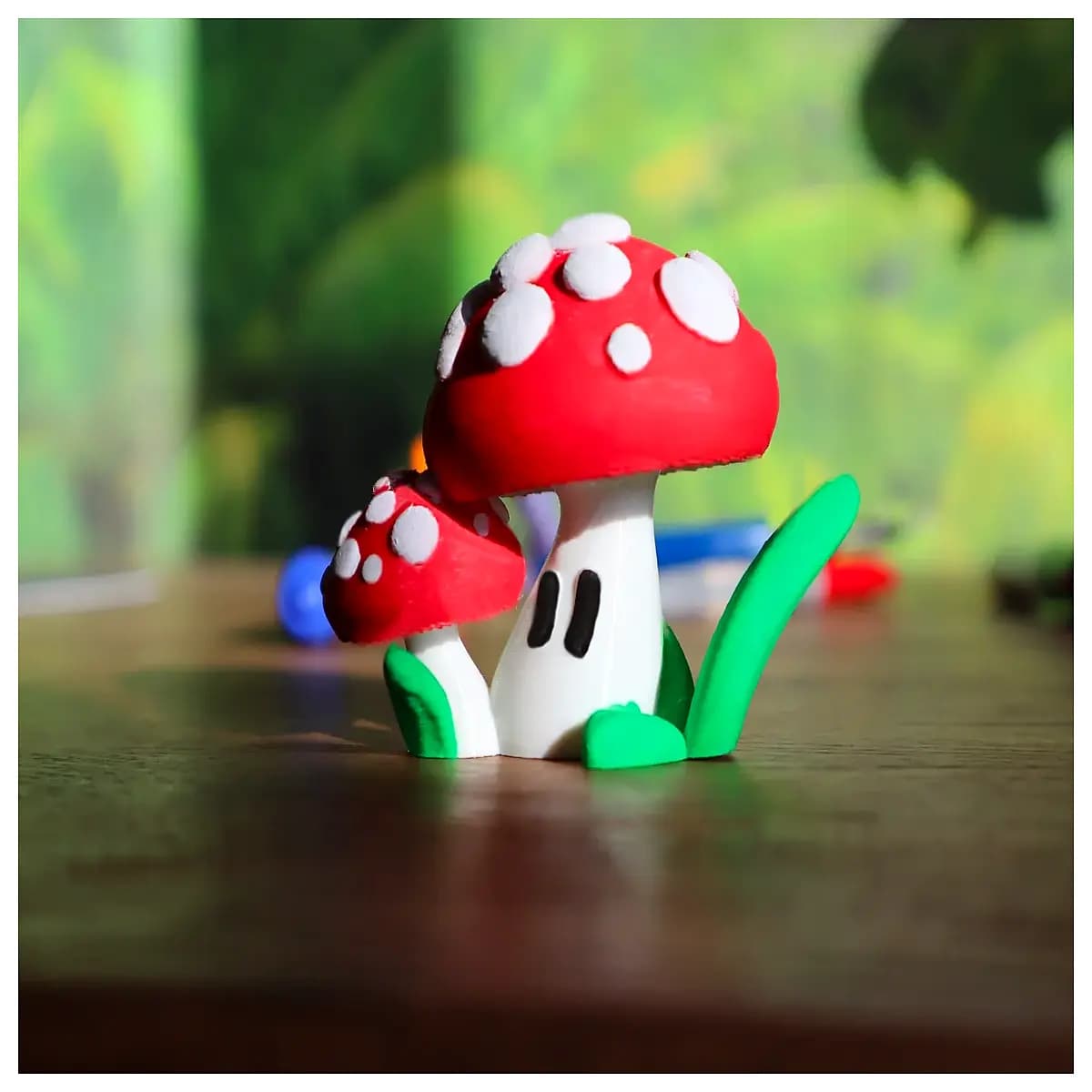 cute cartoon mushroom garden decor outdoor yard ornament whimsical fairy garden accessories plastic lawn statue