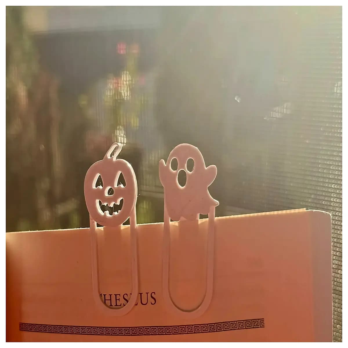 ghost bookmark halloween reading accessory spooky book marker autumn decor gift vintage style page holder cute gourd stationery library organi