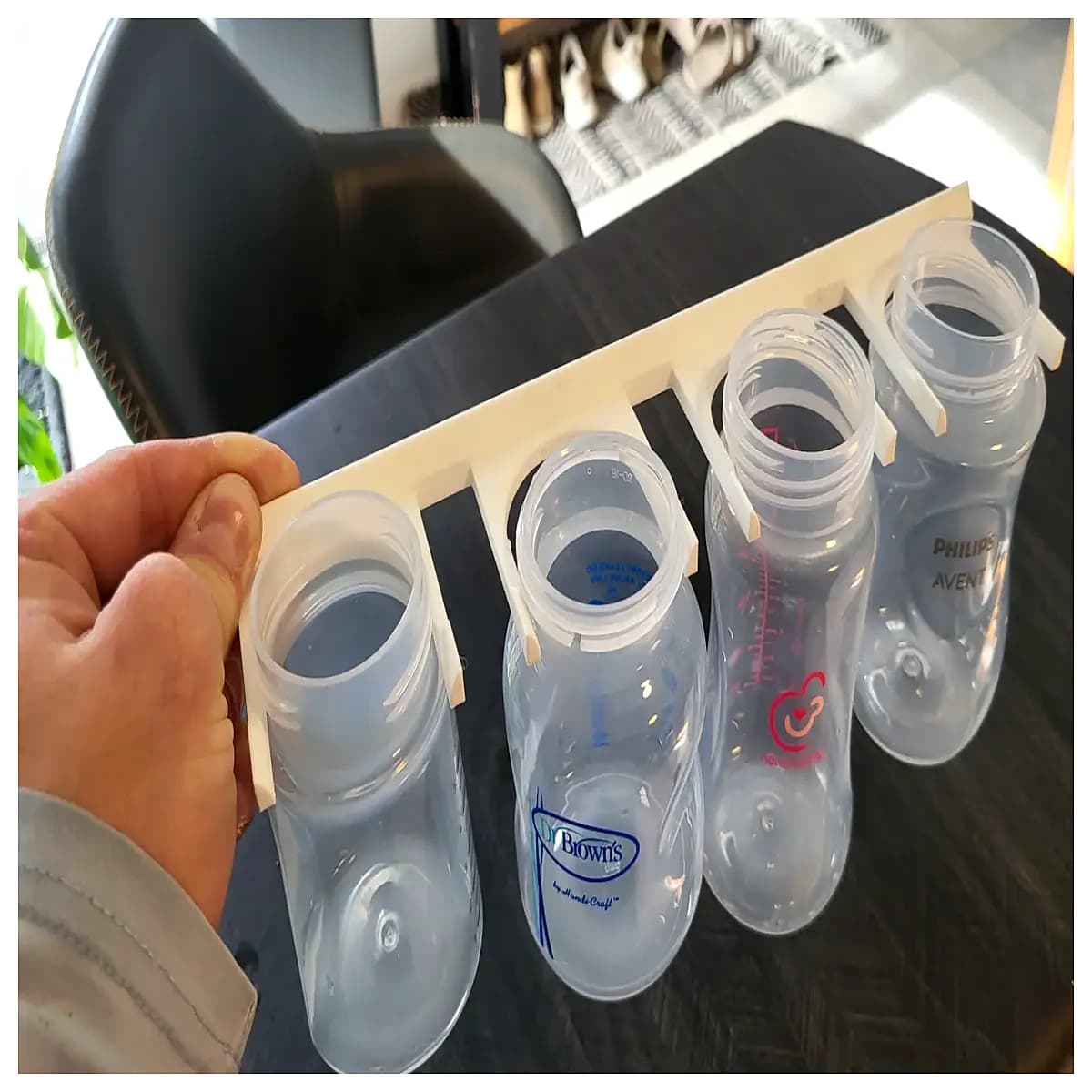 large baby bottle drying rack holder organizer for nipples sterilizer storage counter top