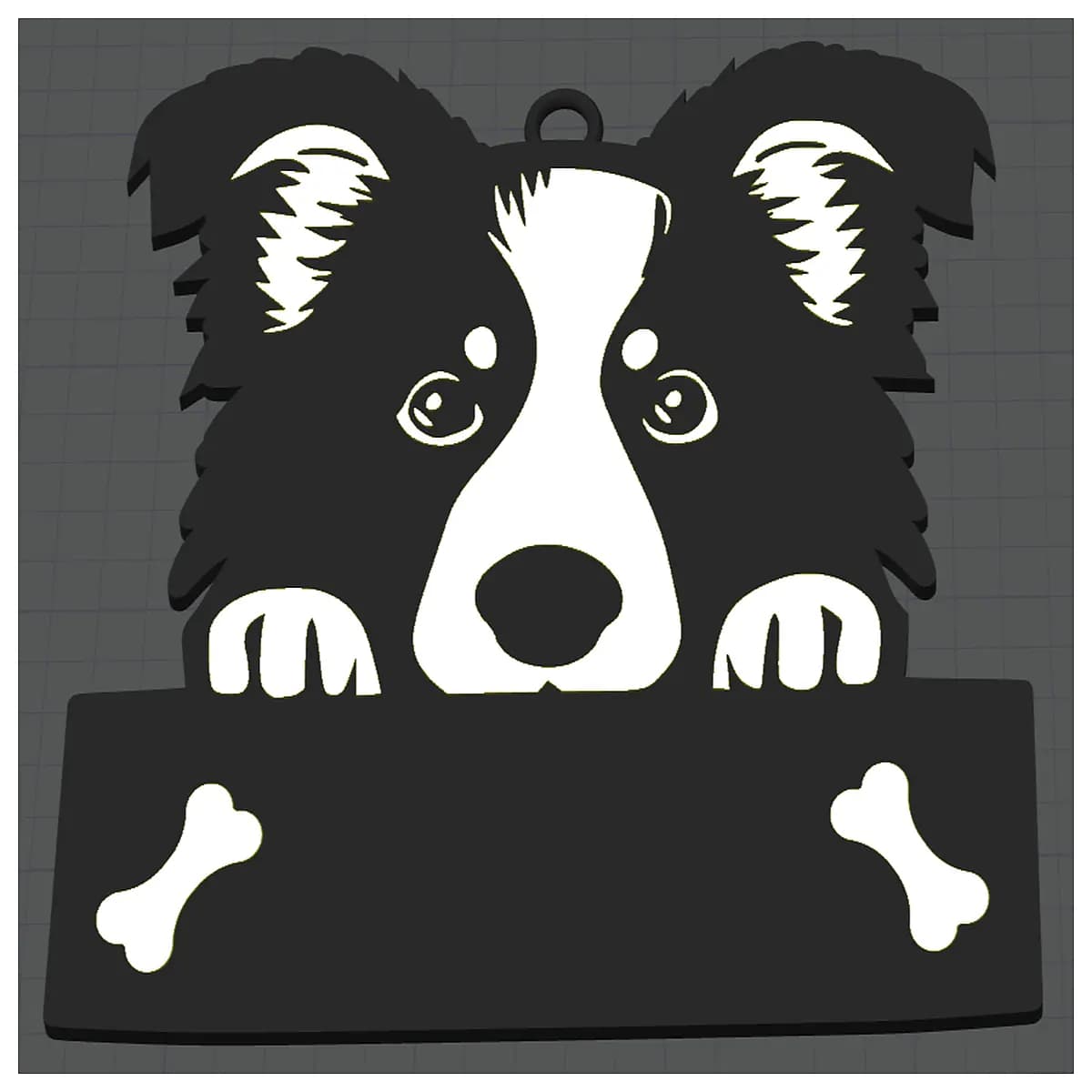 custom dog name tag border collie engraved metal pet id tag with phone number durable stainless steel collar accessory