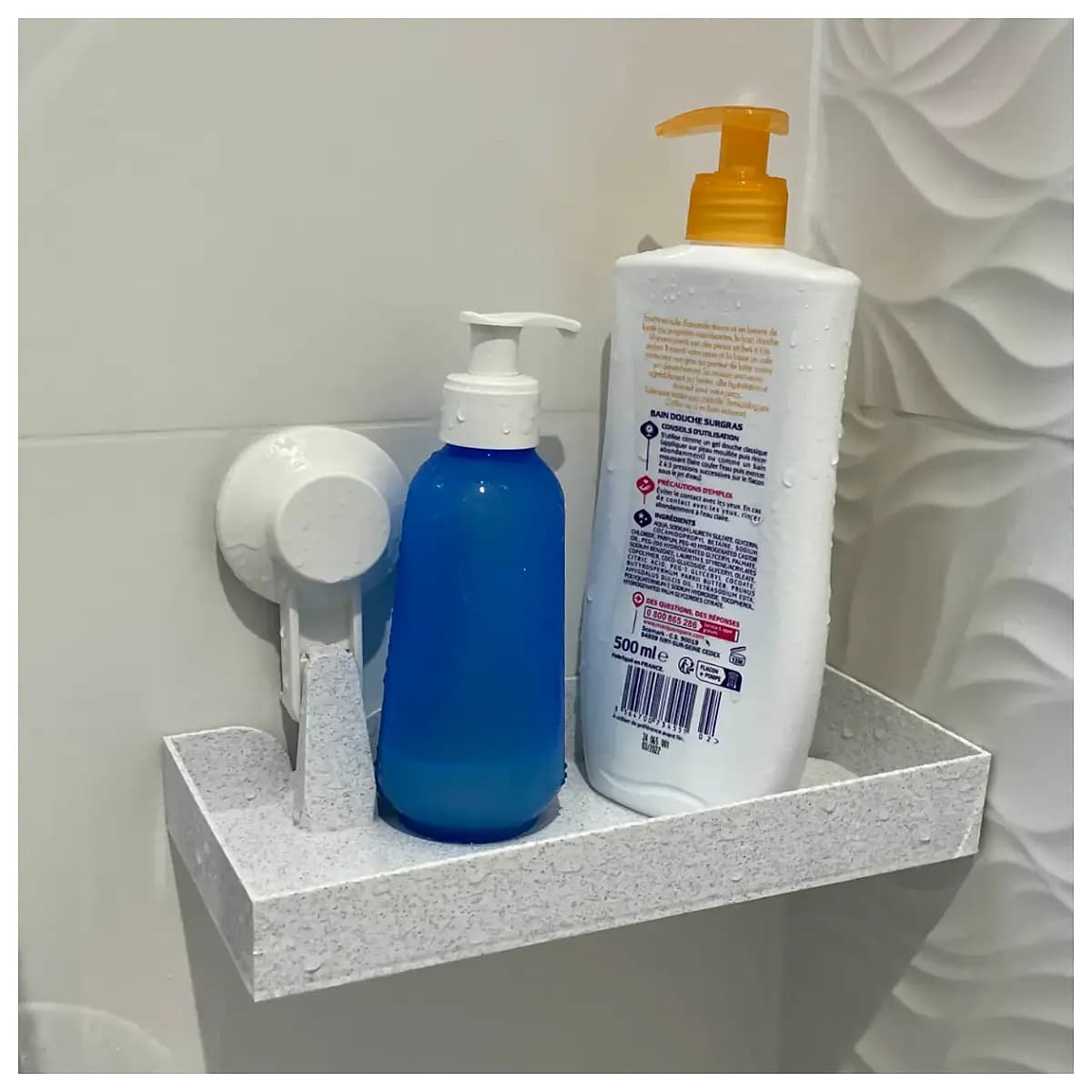 tisken shower rack bathroom wall mounted holder for shampoo bottles storage organizer duty finish