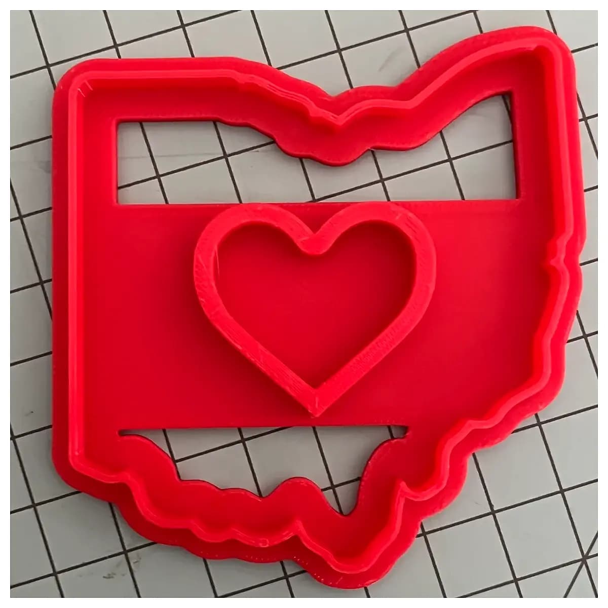 ohio cookie cutter set custom state shape baking stamp holiday valentines day dough press regional pastry for home bakers