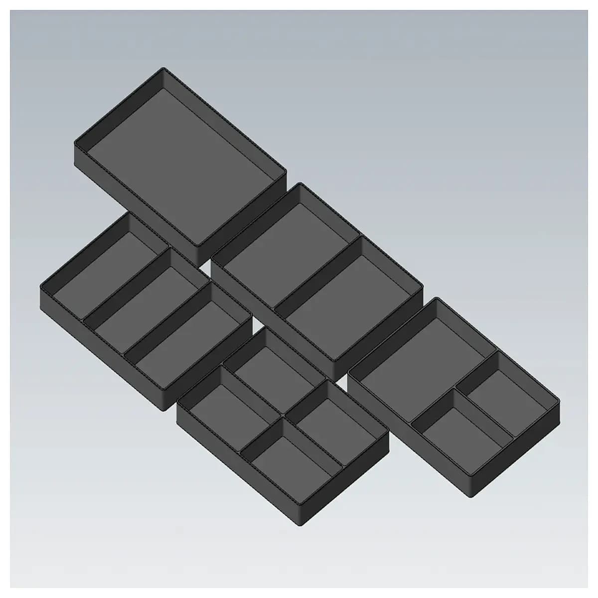 duty sorting trays 220x160mm warehouse logistics organization plastic bins stackable storage containers industrial sorting systems
