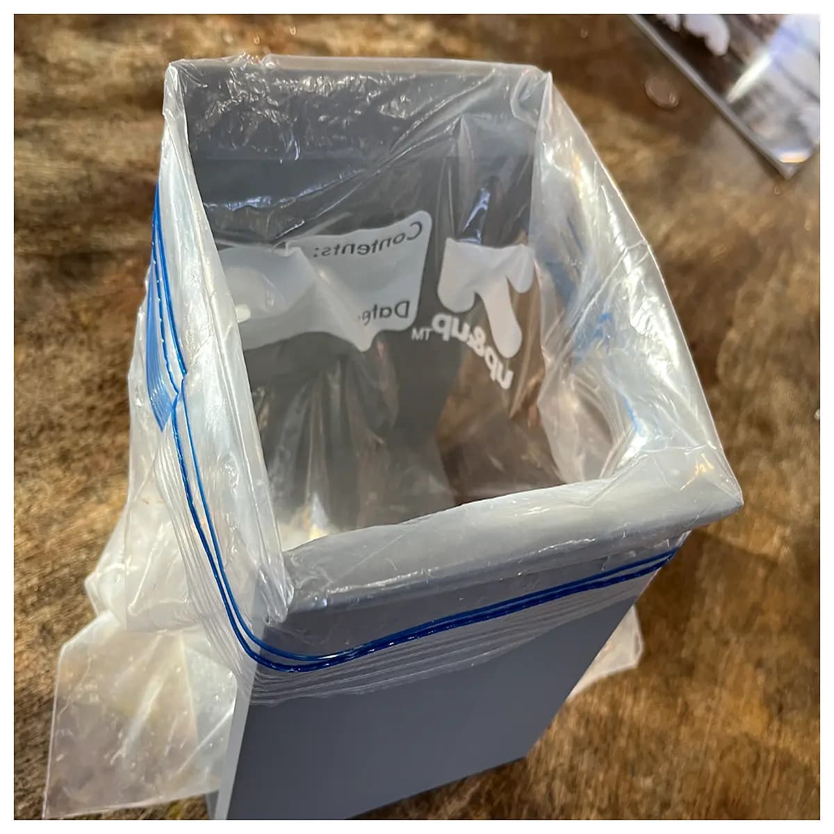 duty plastic bag dispenser rack organizer for gallon and quart size grocery bags kitchen counter storage