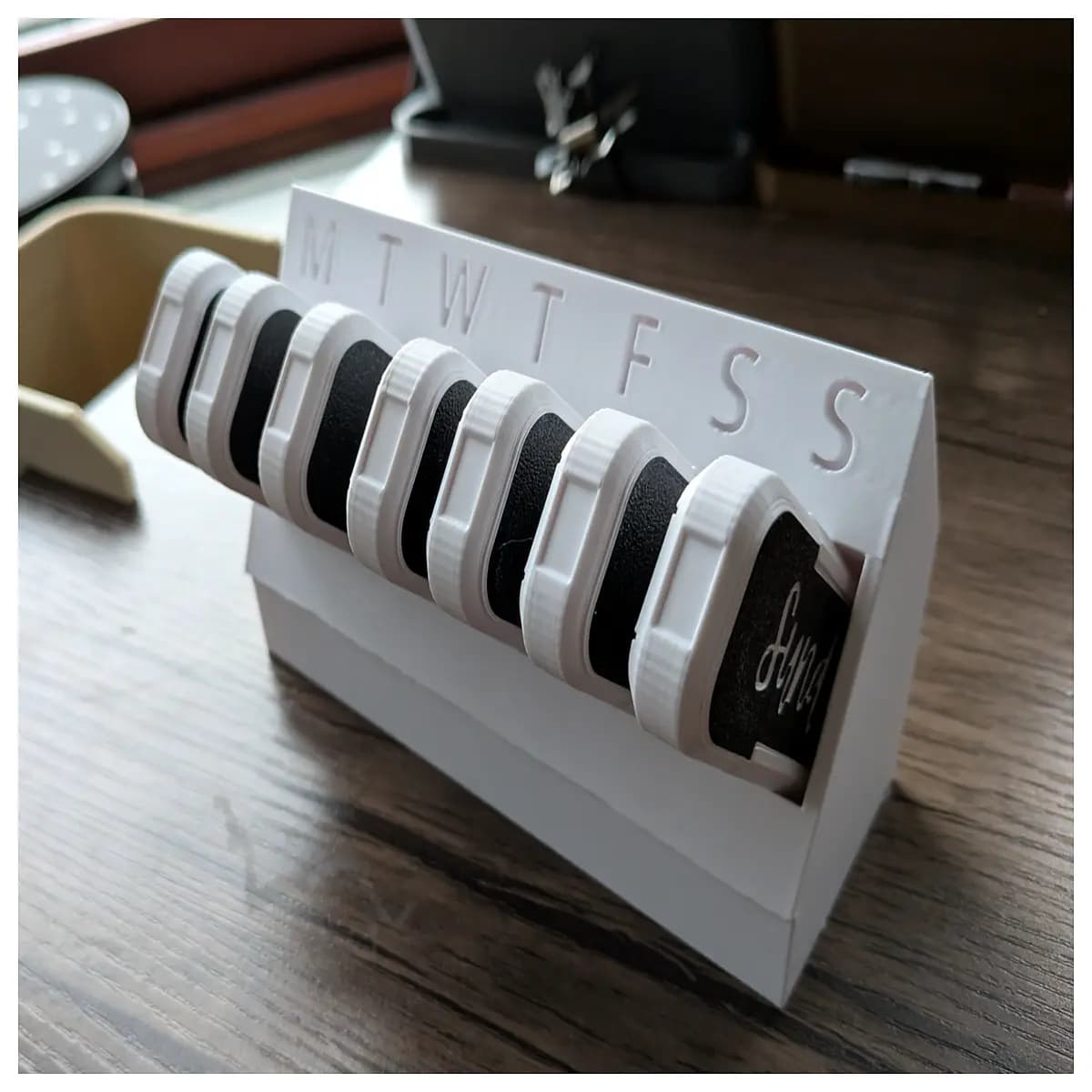 daily pill organizer with date labels compartments medicine box for seniors medication tracker weekly dosing