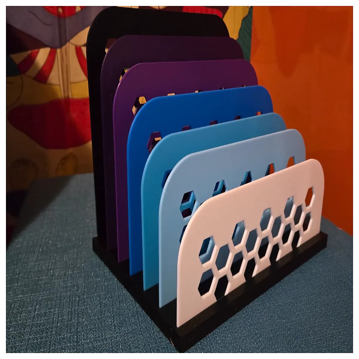 6 slot mail organizer desktop file sorter tray holder for bills papers documents office storage
