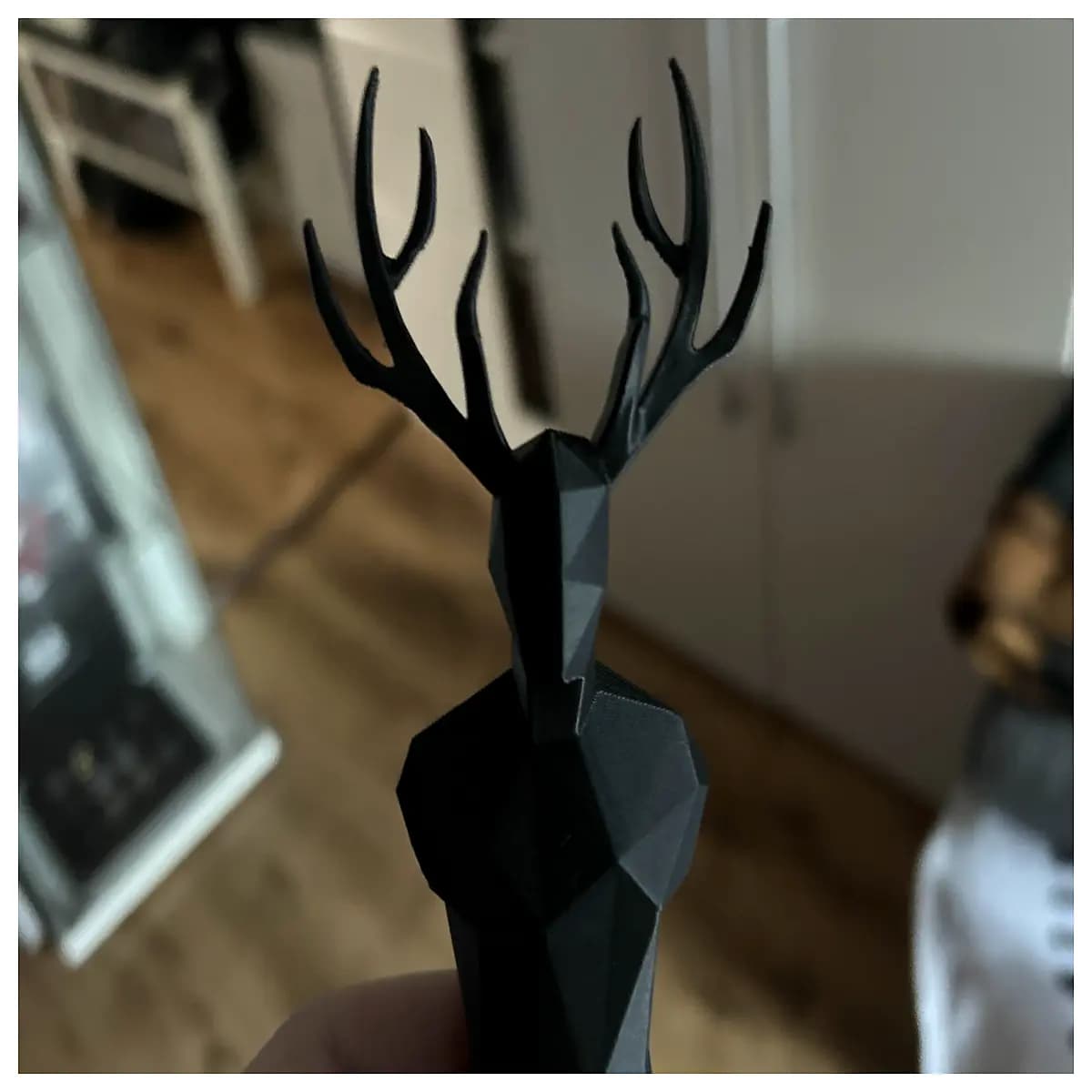 low poly deer man statue printed resin figurine modern abstract home decor office desk ornament fantasy creature sculpture gift