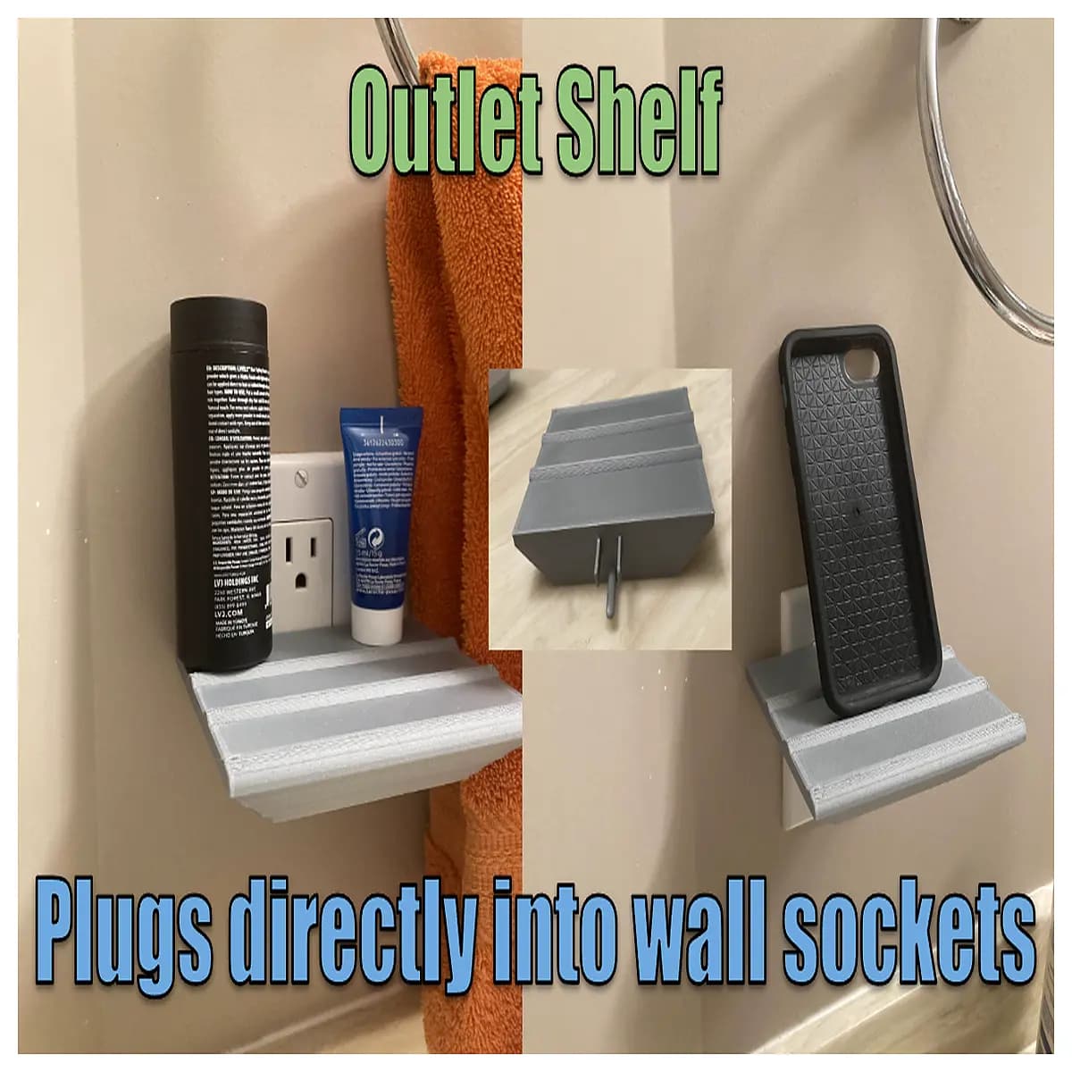 wall mounted outlet cover organizer holder for home office cable management hide messy wires storage box