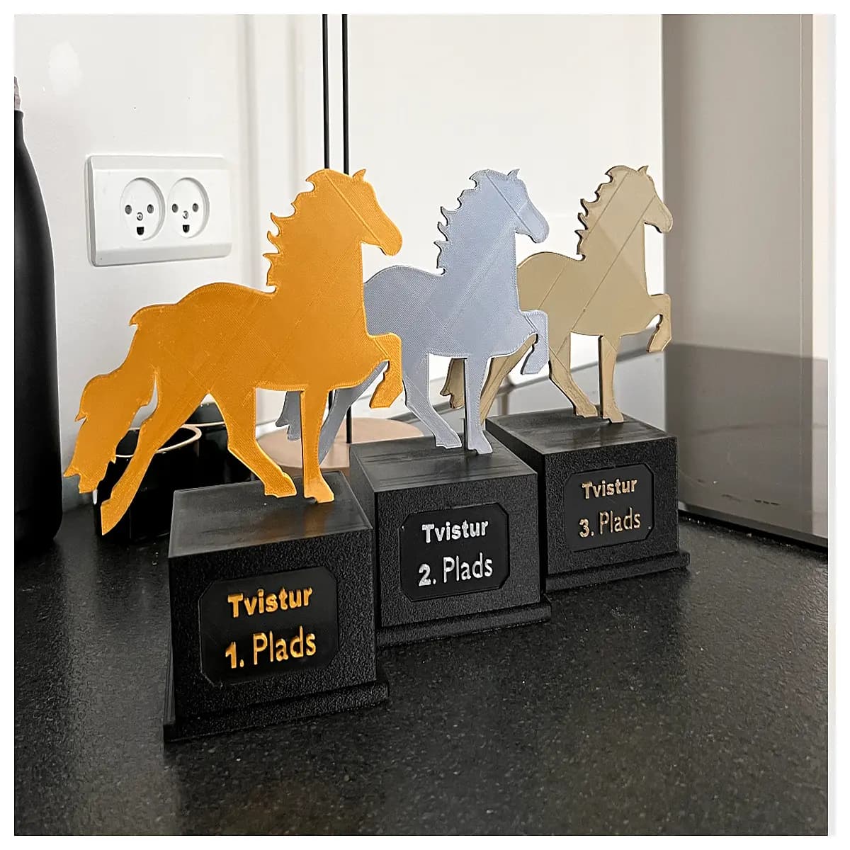custom square trophy with nameplate acrylic award plaque employee recognition gift corporate achievement prize engraved metal base