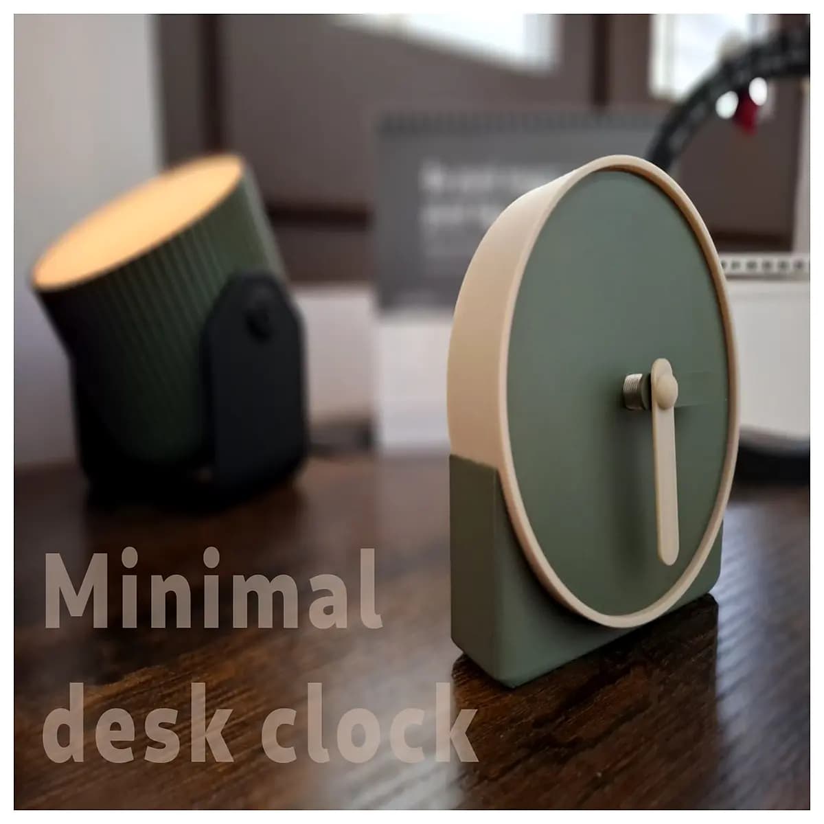 minimalist desk clock modern simple design silent movement tabletop timepiece for office home decor