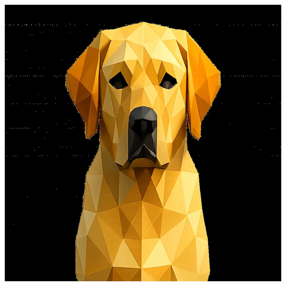 low poly labrador dog blender maya character game ready polygonal animal sculpture