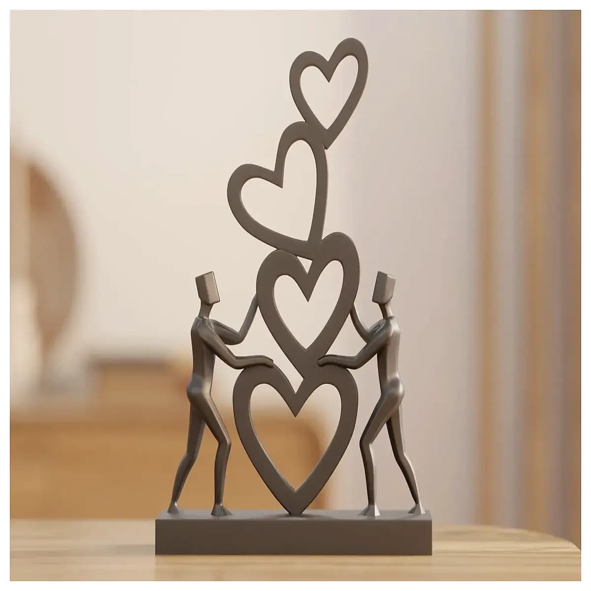 modern sculpture for home decor romantic love art piece living room centerpiece romantic gifts for couples