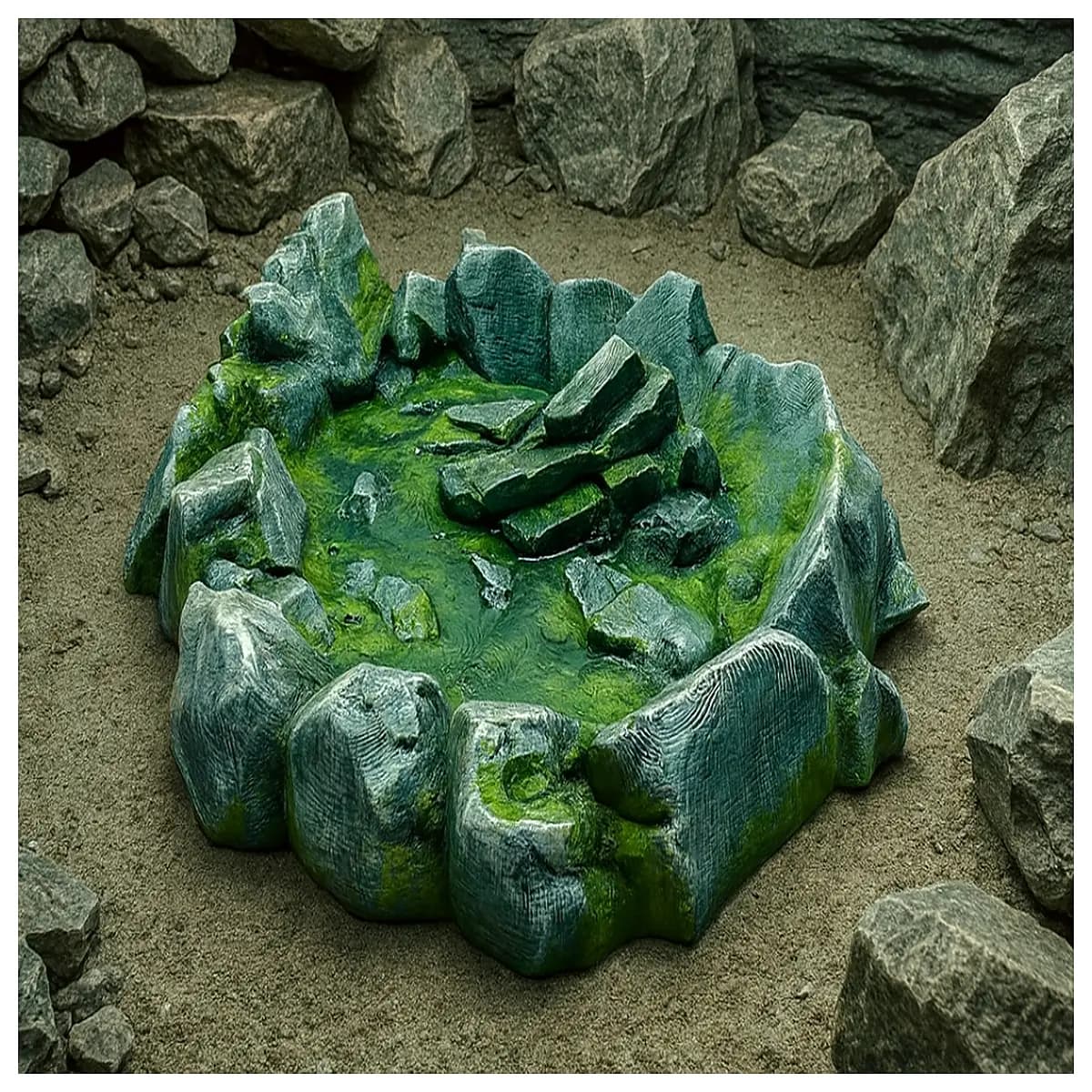 flat stone bowl for serving snacks rustic ceramic salad dish natural rock style planter minimalist kitchen decor centerpiece