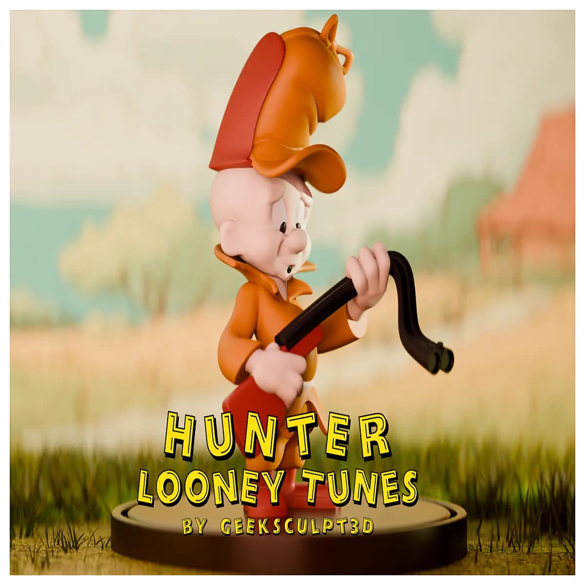 elmer fudd action figure collectible toy cartoon character for kids gift