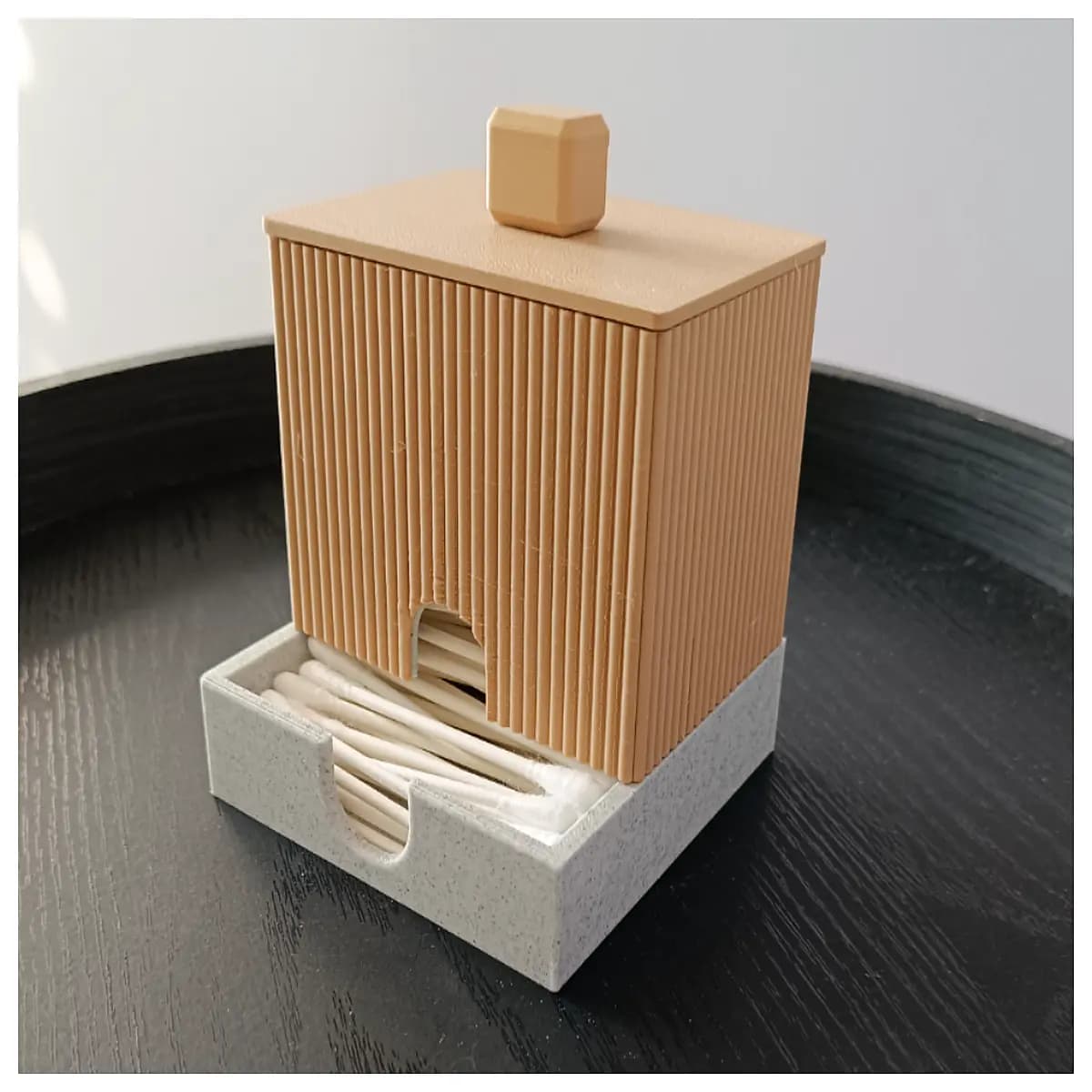 cotton swab dispenser box hygienic storage container for bathroom vanity cotton buds holder organizer