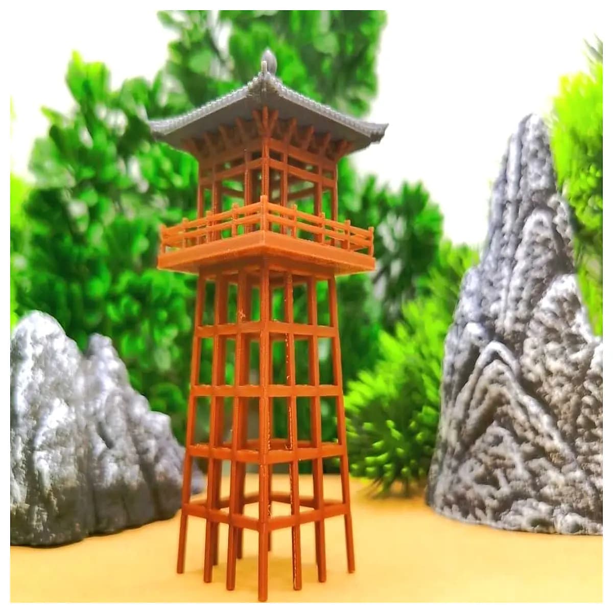 antique wooden watchtower miniature fengshui pagoda ornament home decor office desk statue traditional chinese architecture